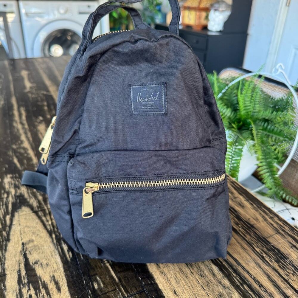 Herschel – Nova Mini-Volume Backpack (Black with Gold Hardware)